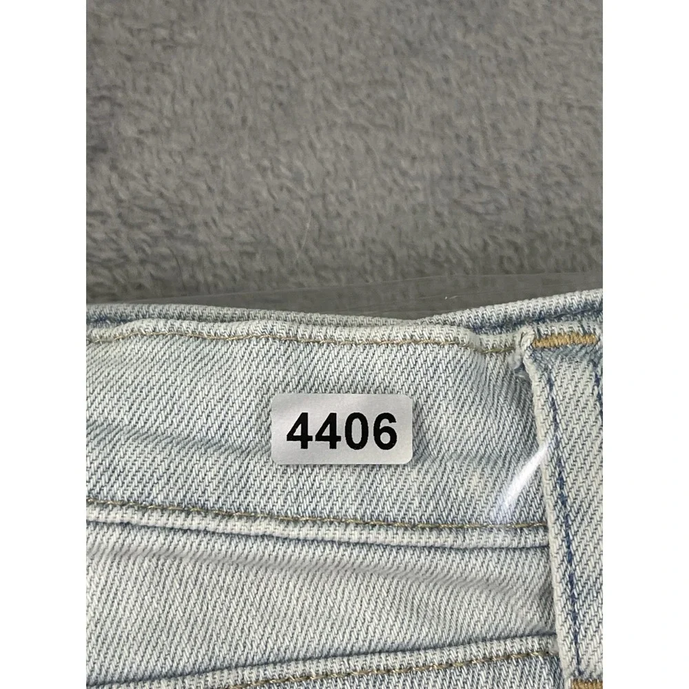 Uniqlo Jeans Womens 27 Blue Light Wash High Rise Straight Distressed Baggy - Picture 10 of 10